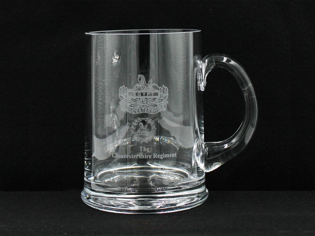 Glos Regt Glass Tankard - Soldiers Of Gloucestershire Museum